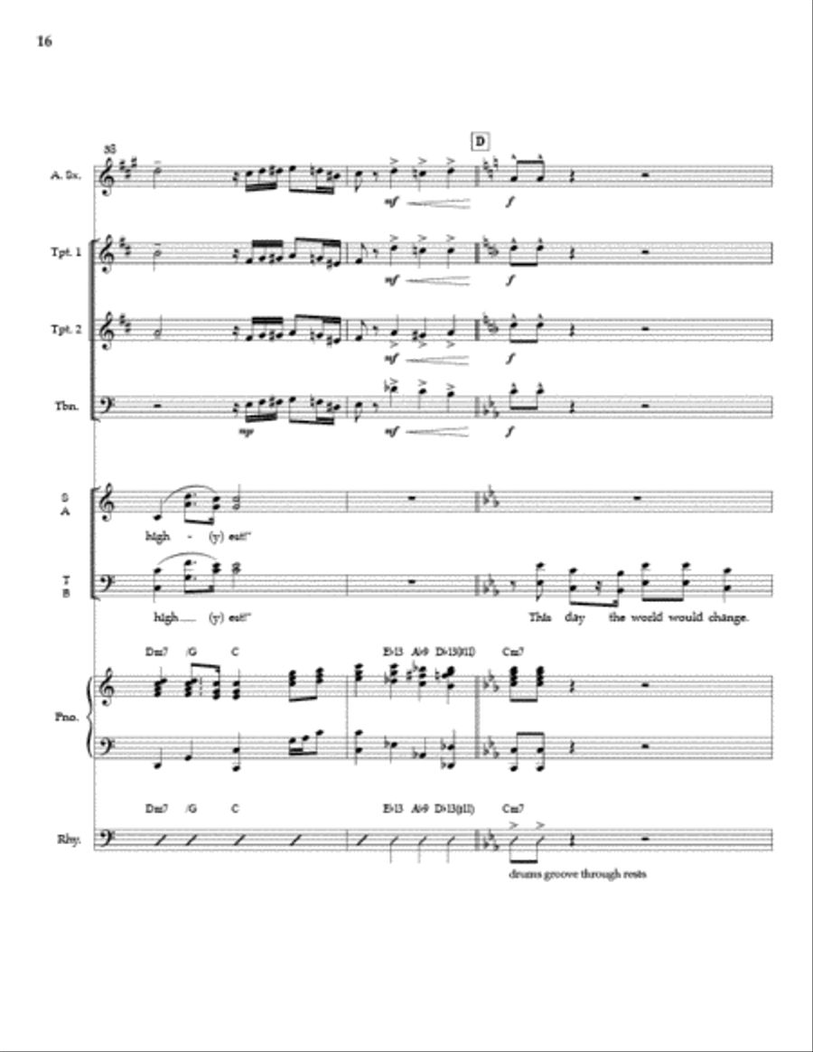 And Suddenly (SATB) Full Score and Parts 4-Part scores gallery preview page 15
