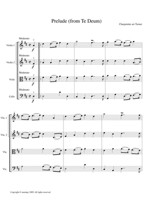 Te Deum by Charpentier (arranged for String Quartet)