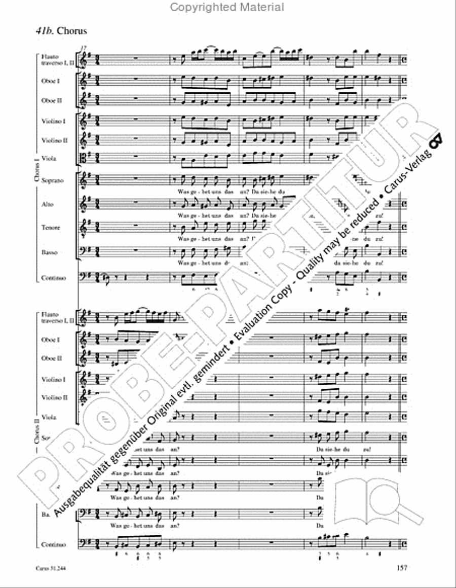 St. Matthew Passion (Matthaus-Passion) 4-Part scores gallery preview page 159