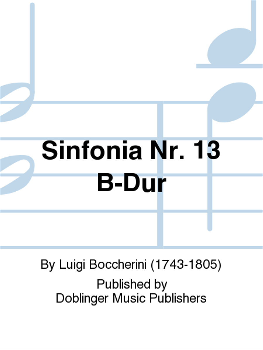 Sinfonia Nr. 13 B-Dur Orchestra scores gallery preview page 1