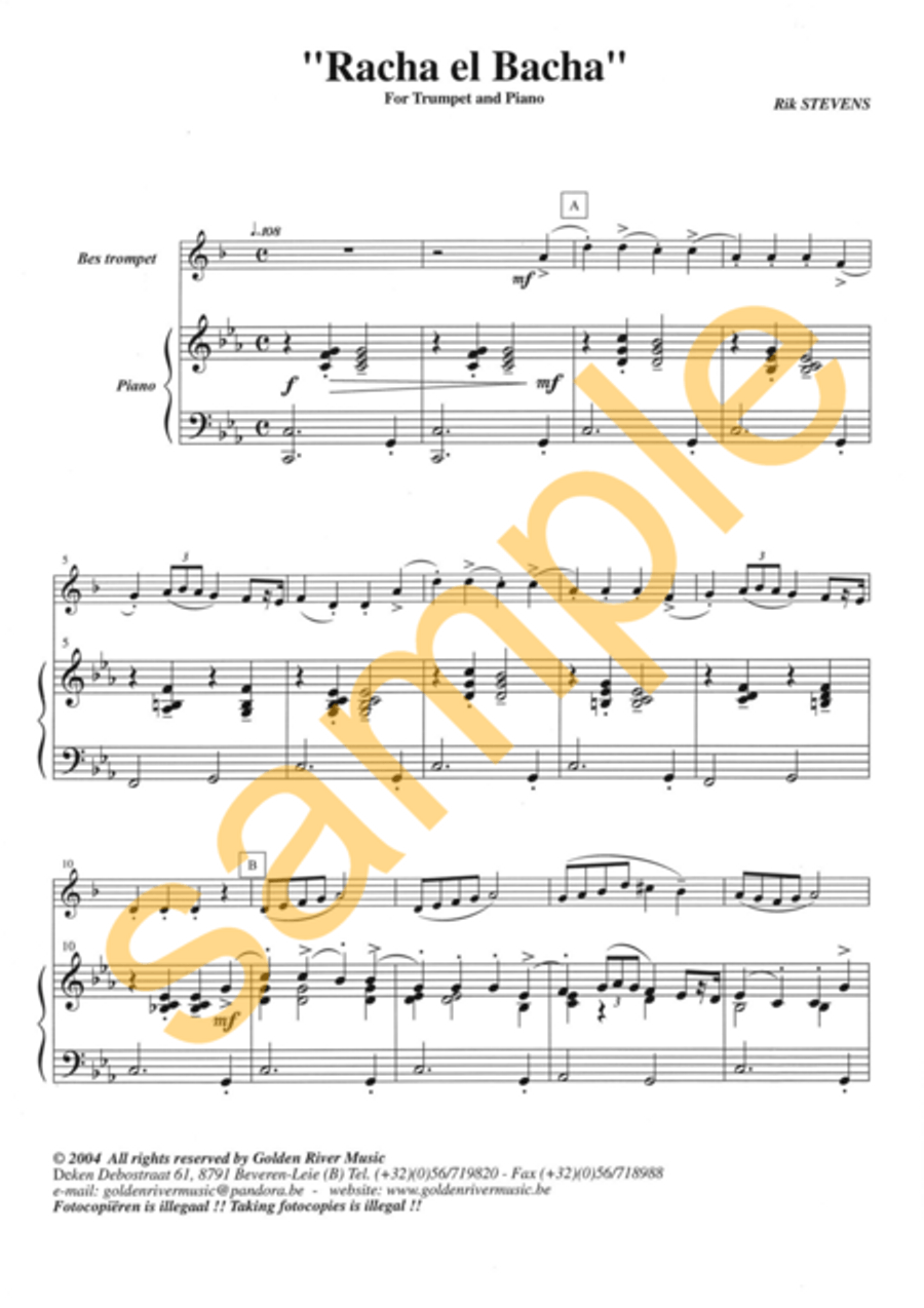 Racha el Bacha for trumpet Trumpet Solo scores gallery preview page 2