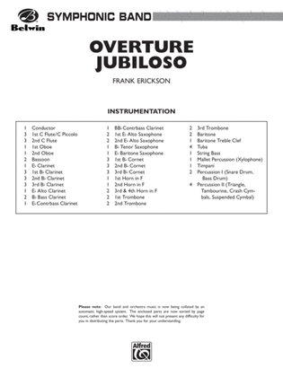 Overture Jubiloso: Score