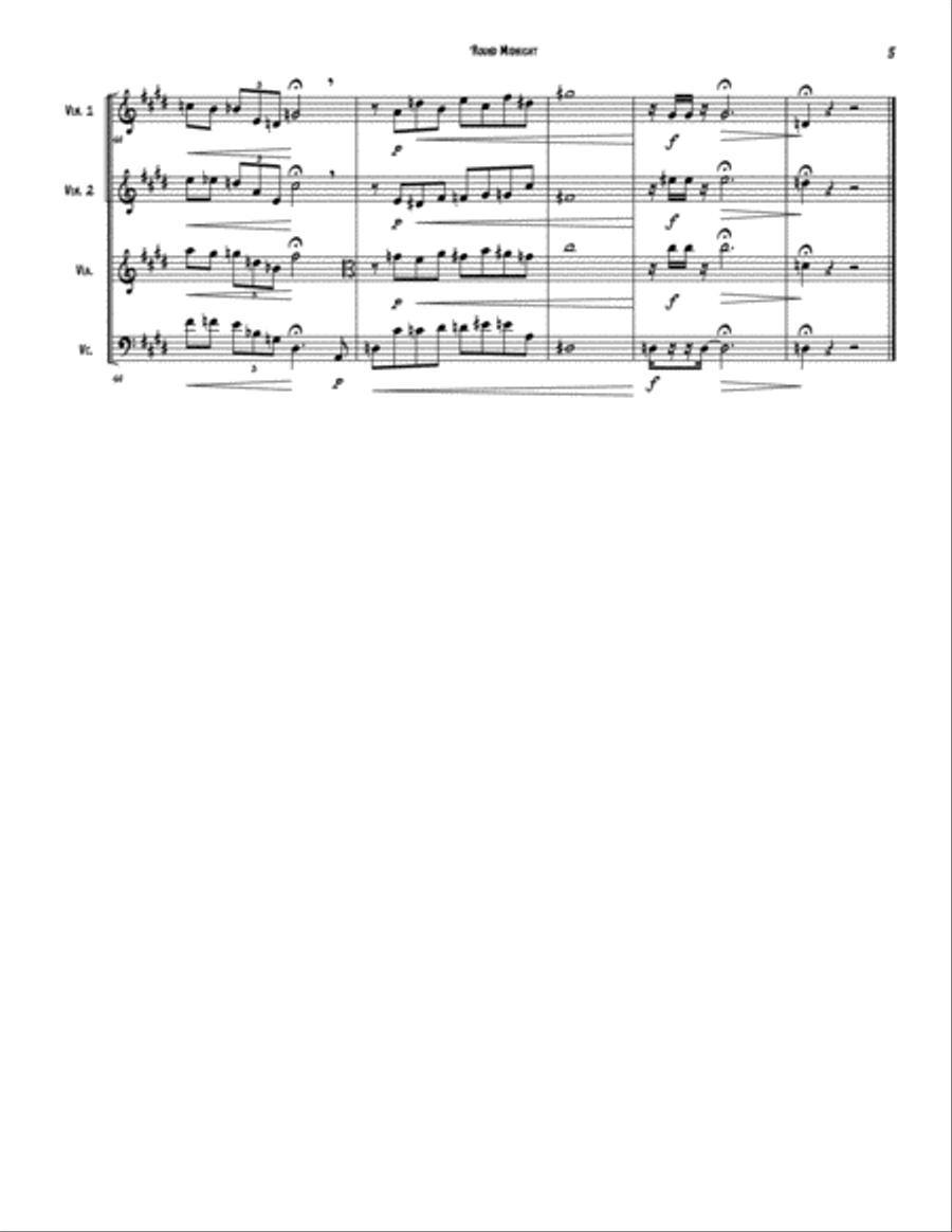 'round Midnight 'round Midnight String Quartet scores gallery preview page 5
