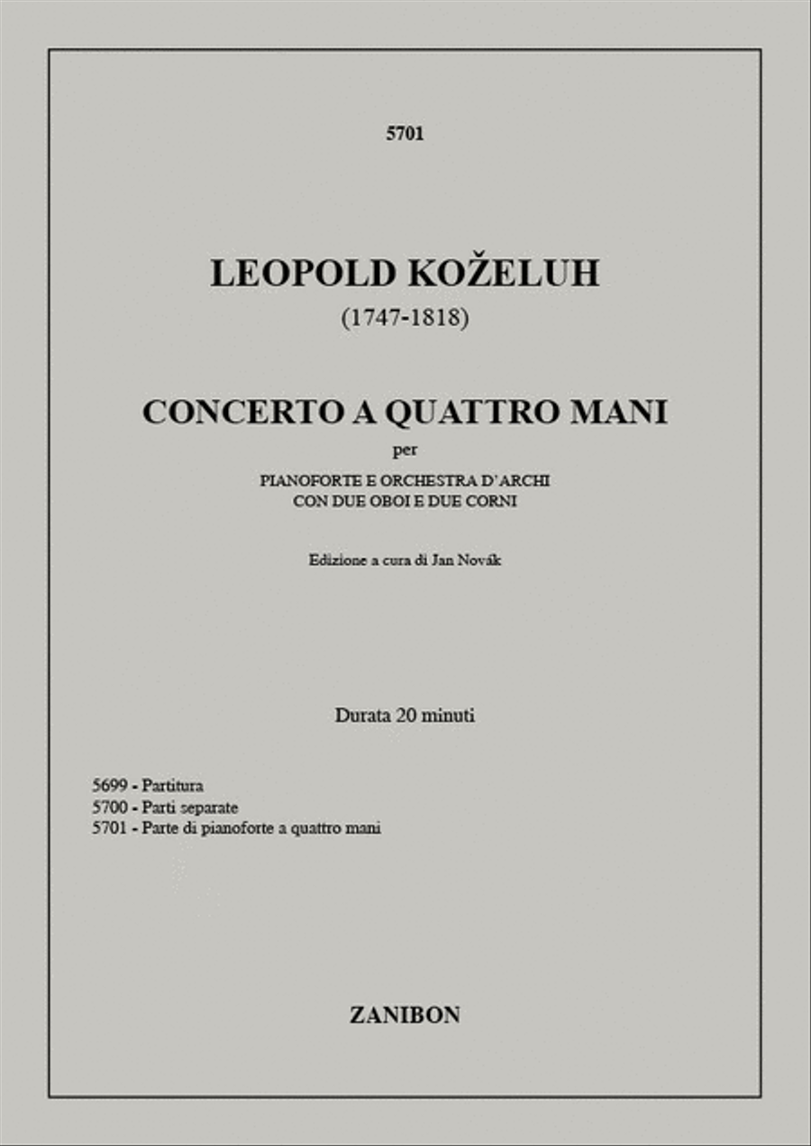 Concerto A Quattro Mani Piano Solo scores gallery preview page 1