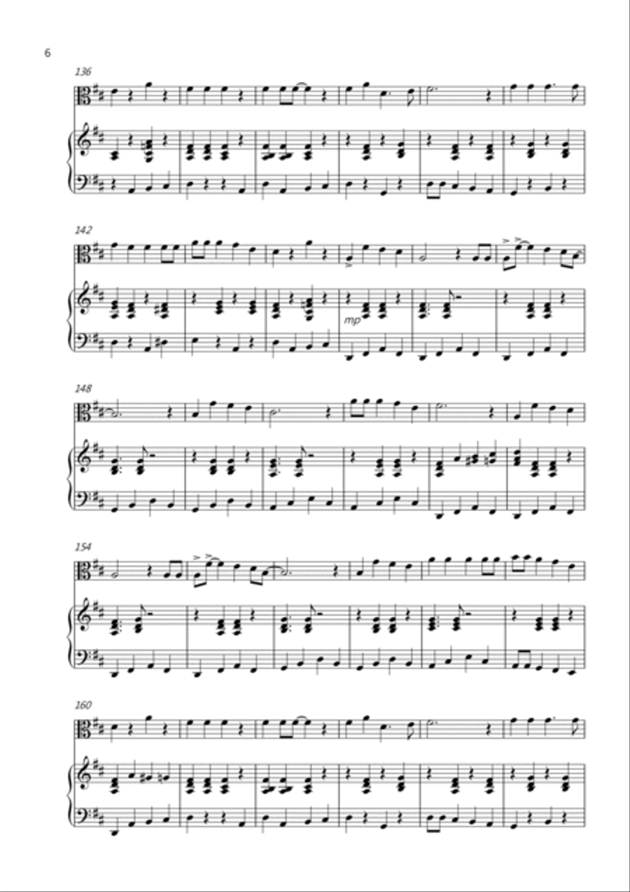 3 Jazzy Christmas Pieces for Viola and Piano Piano scores gallery preview page 6