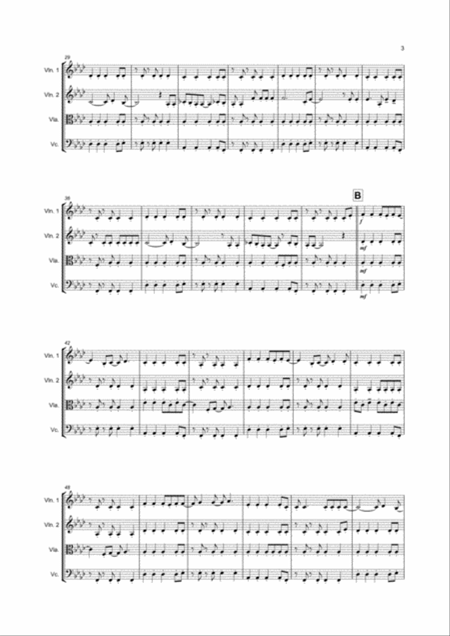 Viva La Vida String Quartet scores gallery preview page 3