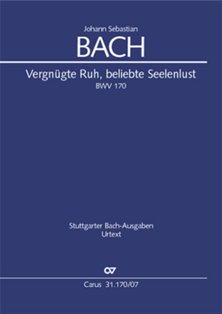O blessed rest, o welcome heart's delight (Vergnugte Ruh, beliebte Seelenlust) Orchestra scores gallery preview page 1
