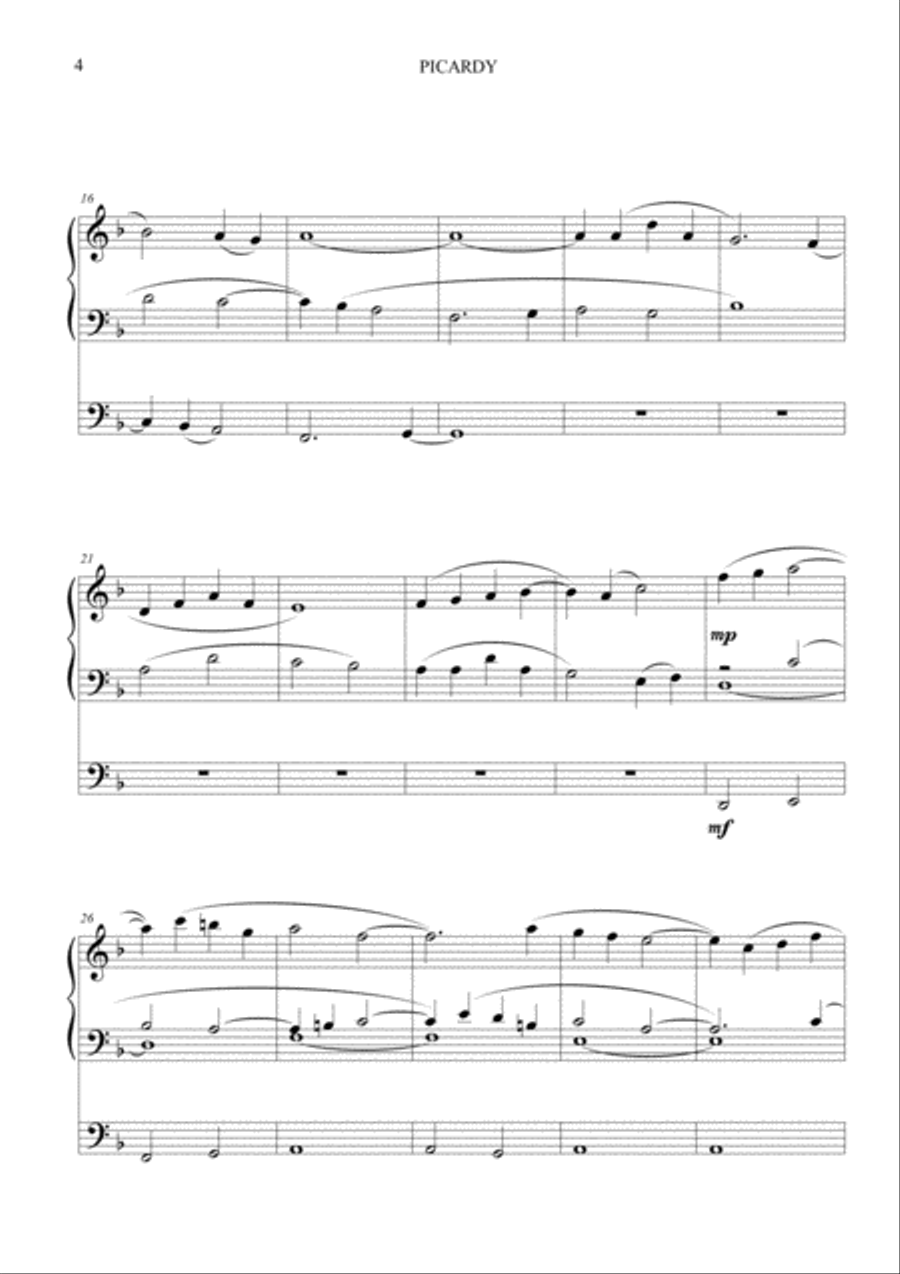 Chorale Prelude on Picardy Organ Solo scores gallery preview page 4