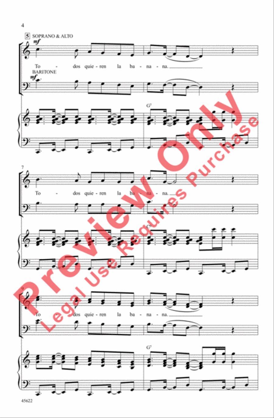 Banana! Banana! 3-Part scores gallery preview page 3