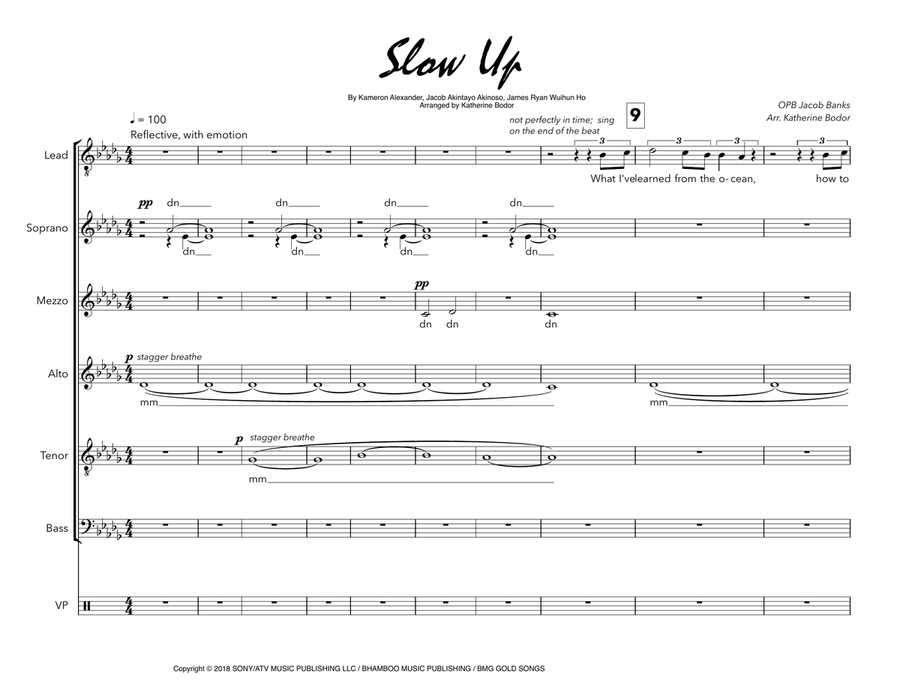 Slow Up Slow Up A Cappella scores gallery preview page 1