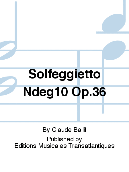 Solfeggietto No.10 Op.36