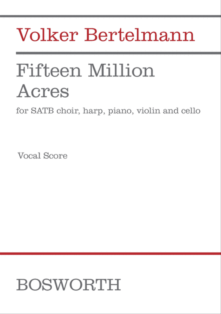 Fifteen Million Acres Fifteen Million Acres 4-Part scores gallery preview page 1