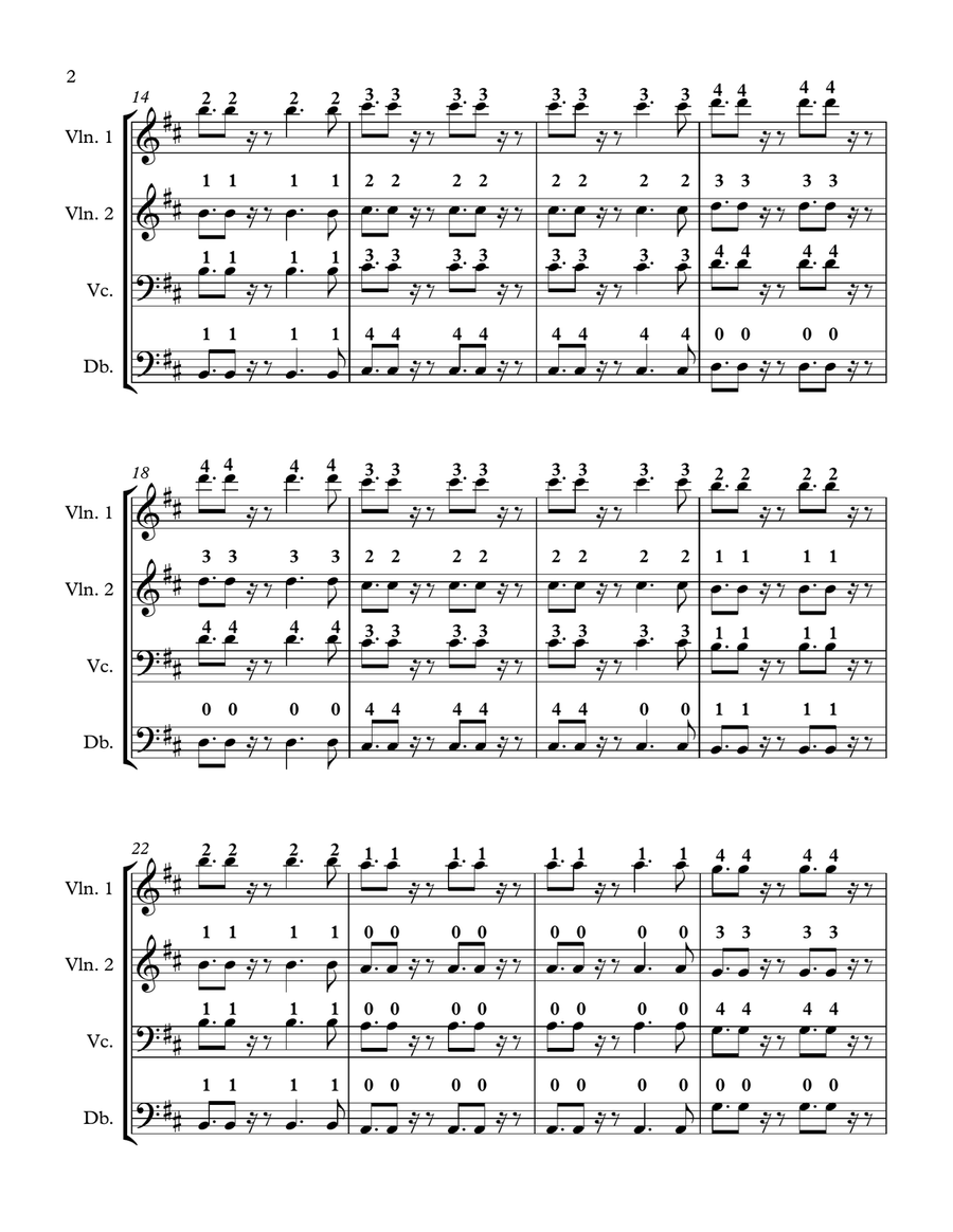 Fun D Major Scale, for String Orchestra String Orchestra scores gallery preview page 2