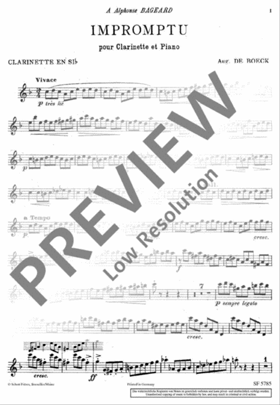 Impromptu Clarinet Solo scores gallery preview page 12