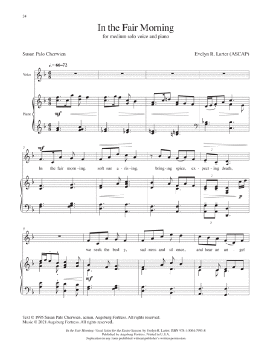 Children of the Heavenly Father: Three Swedish Folk Hymns for Medium Solo Voice Medium Voice scores gallery preview page 8