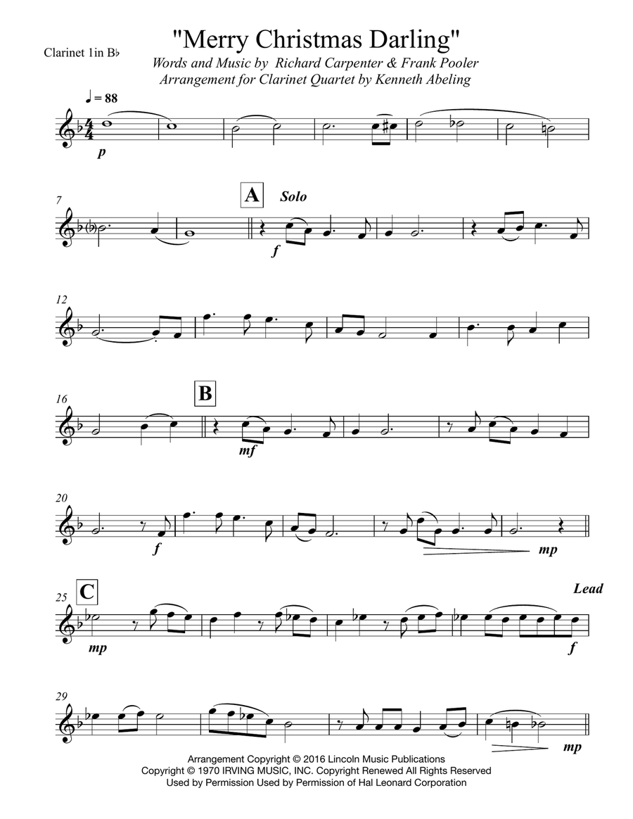Merry Christmas, Darling Woodwind Ensemble scores gallery preview page 5