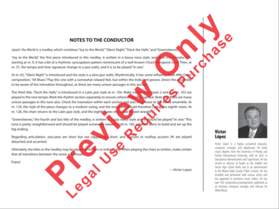 Jazzin' the World Jazz Ensemble scores gallery preview page 3