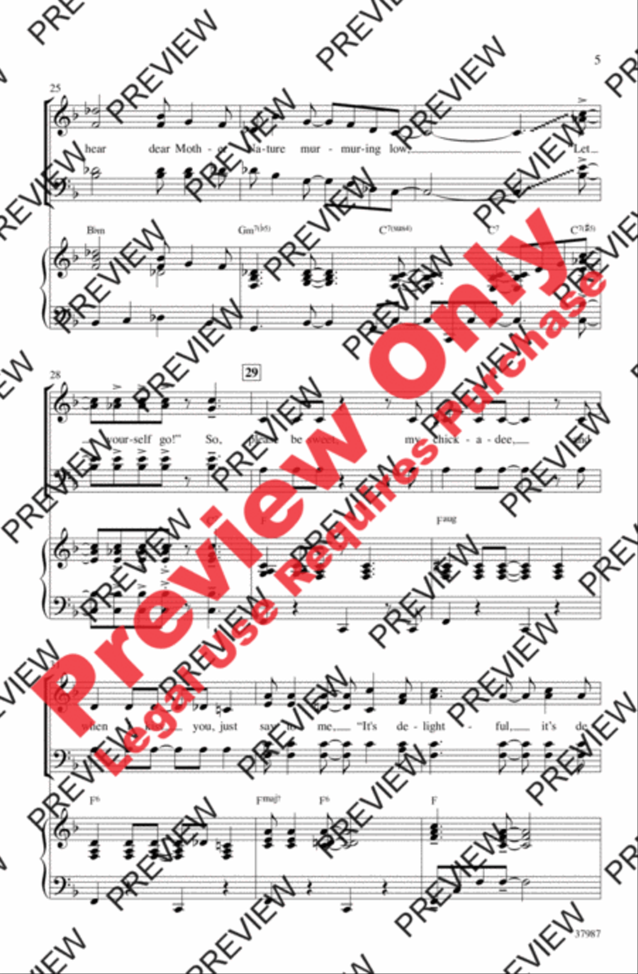 It's De-Lovely 4-Part scores gallery preview page 5