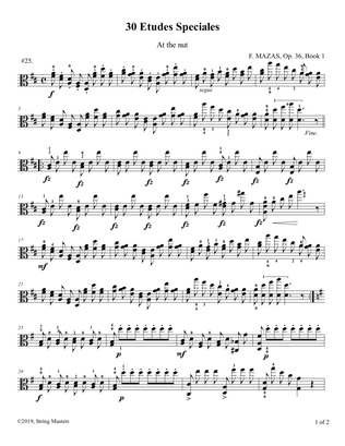 Mazas, Etudes for Viola Op 36, Book 1, No.25