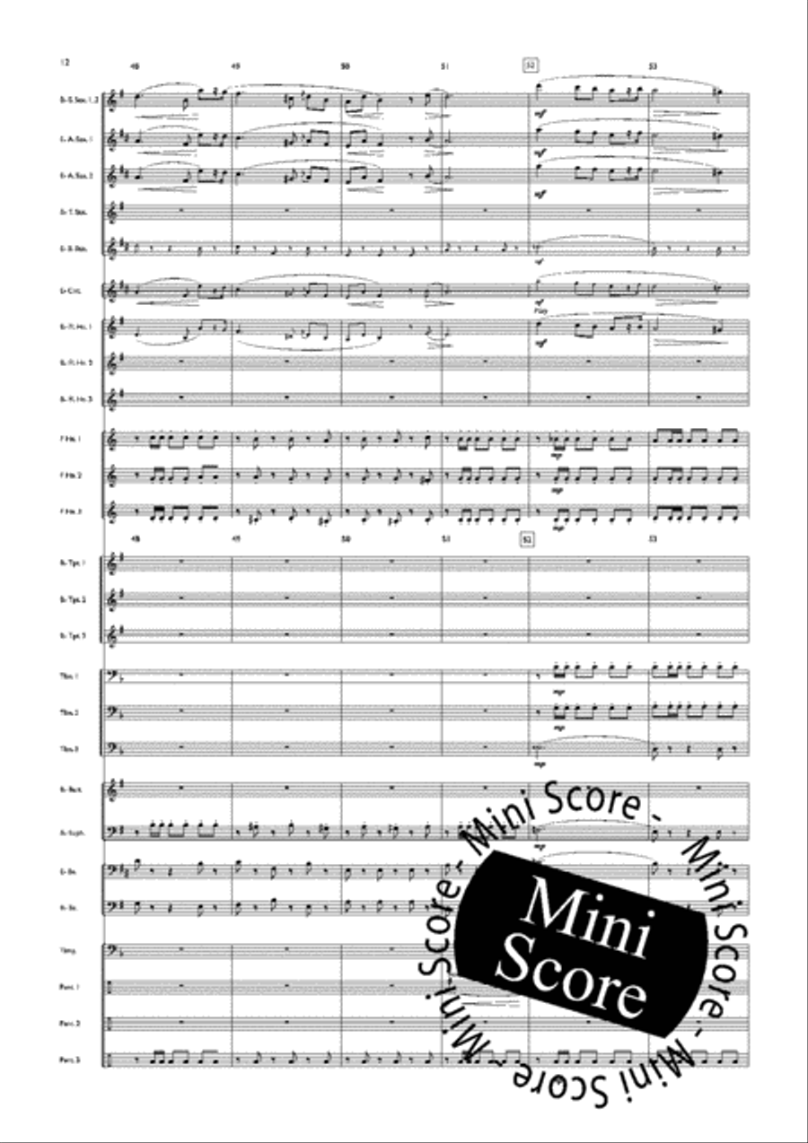 Bolero de Concert Fanfare Band scores gallery preview page 14