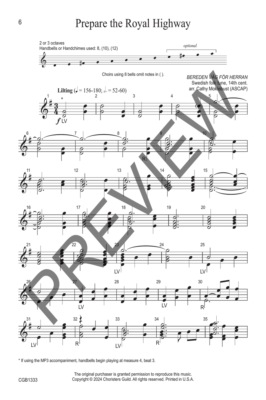 Prepare! The Lord Is Near Handbell Choir scores gallery preview page 3