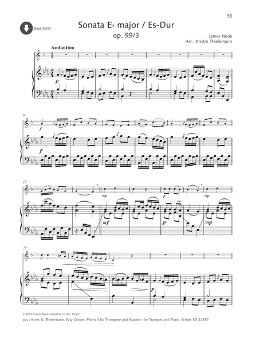Sonata E-flat major B-Flat Trumpet scores gallery preview page 2