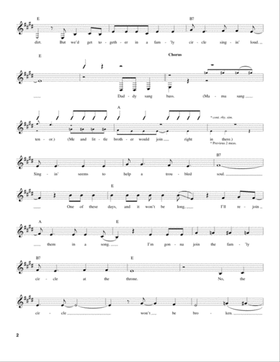 Daddy Sang Bass Electric Guitar scores gallery preview page 2