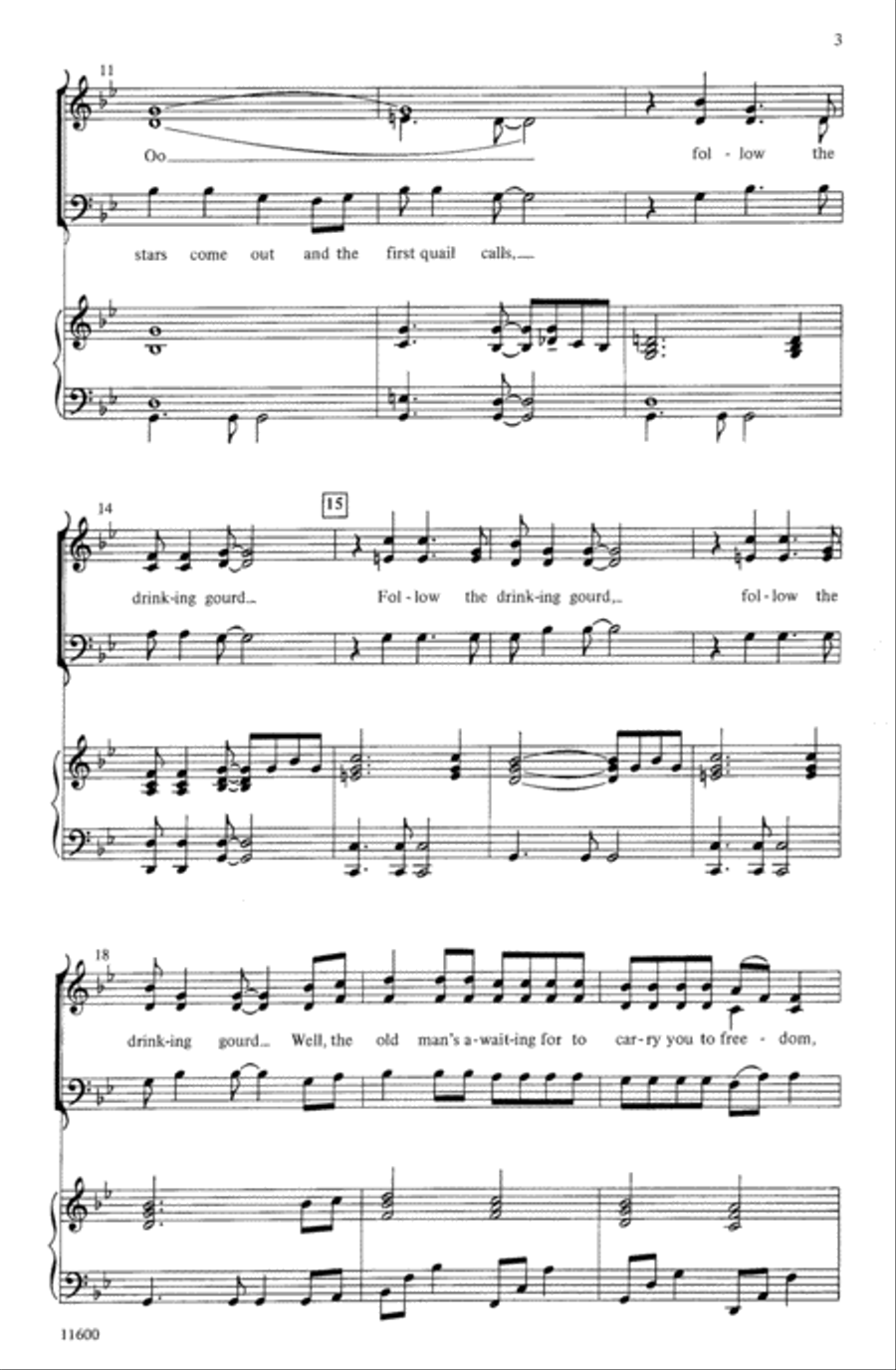 Follow the Drinking Gourd Choir scores gallery preview page 2