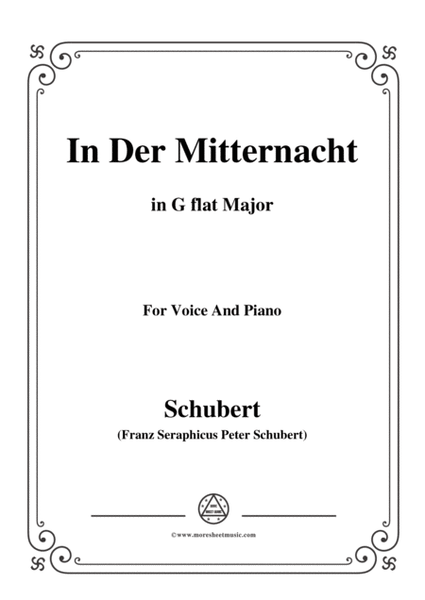 Schubert-In der Mitternacht,in G flat Major,for Voice&Piano image number null