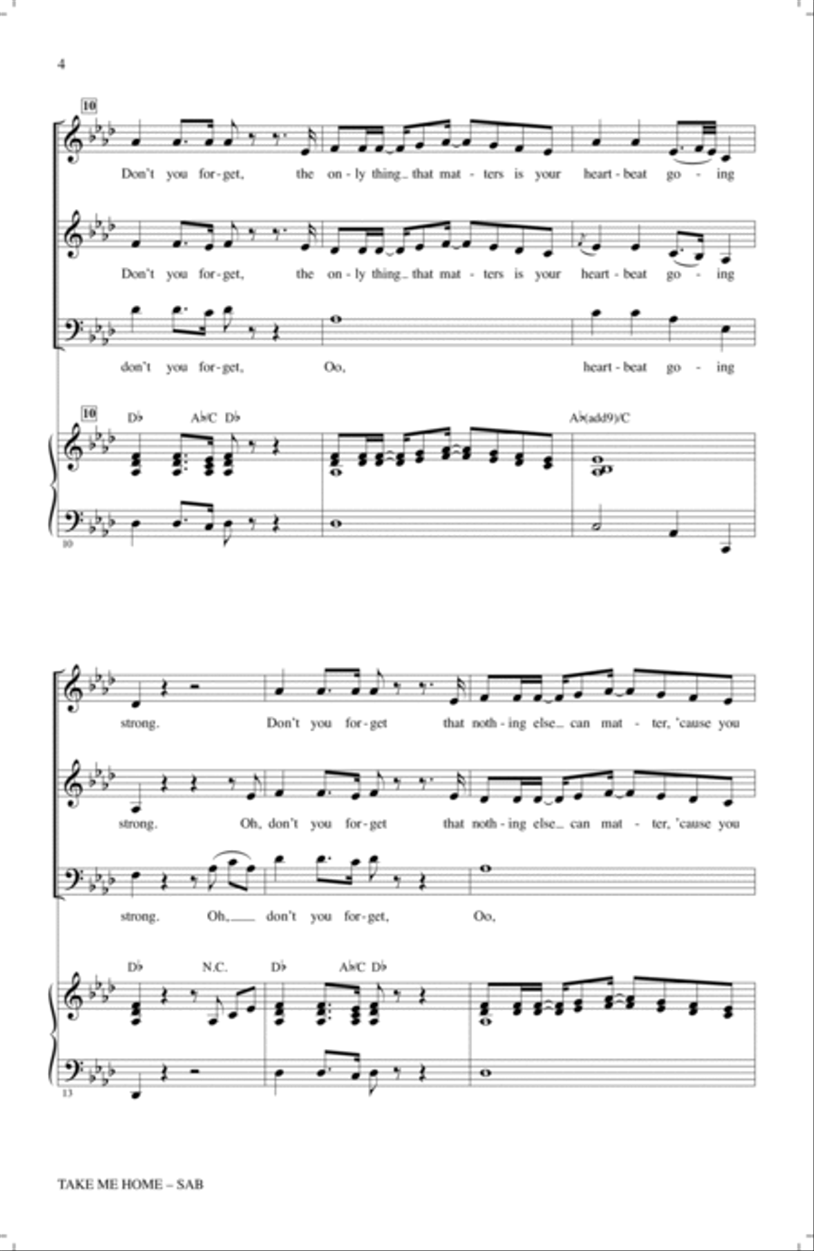 Take Me Home (arr. Roger Emerson) 3-Part scores gallery preview page 3