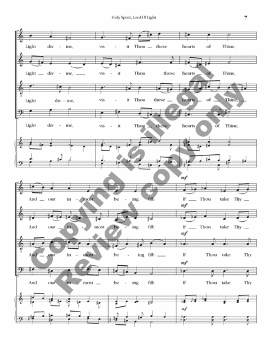 Holy Spirit, Lord of Light Divisi scores gallery preview page 7