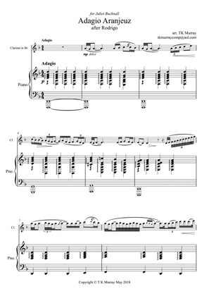 Book cover for Adagio Aranjeuz - Clarinet & Piano