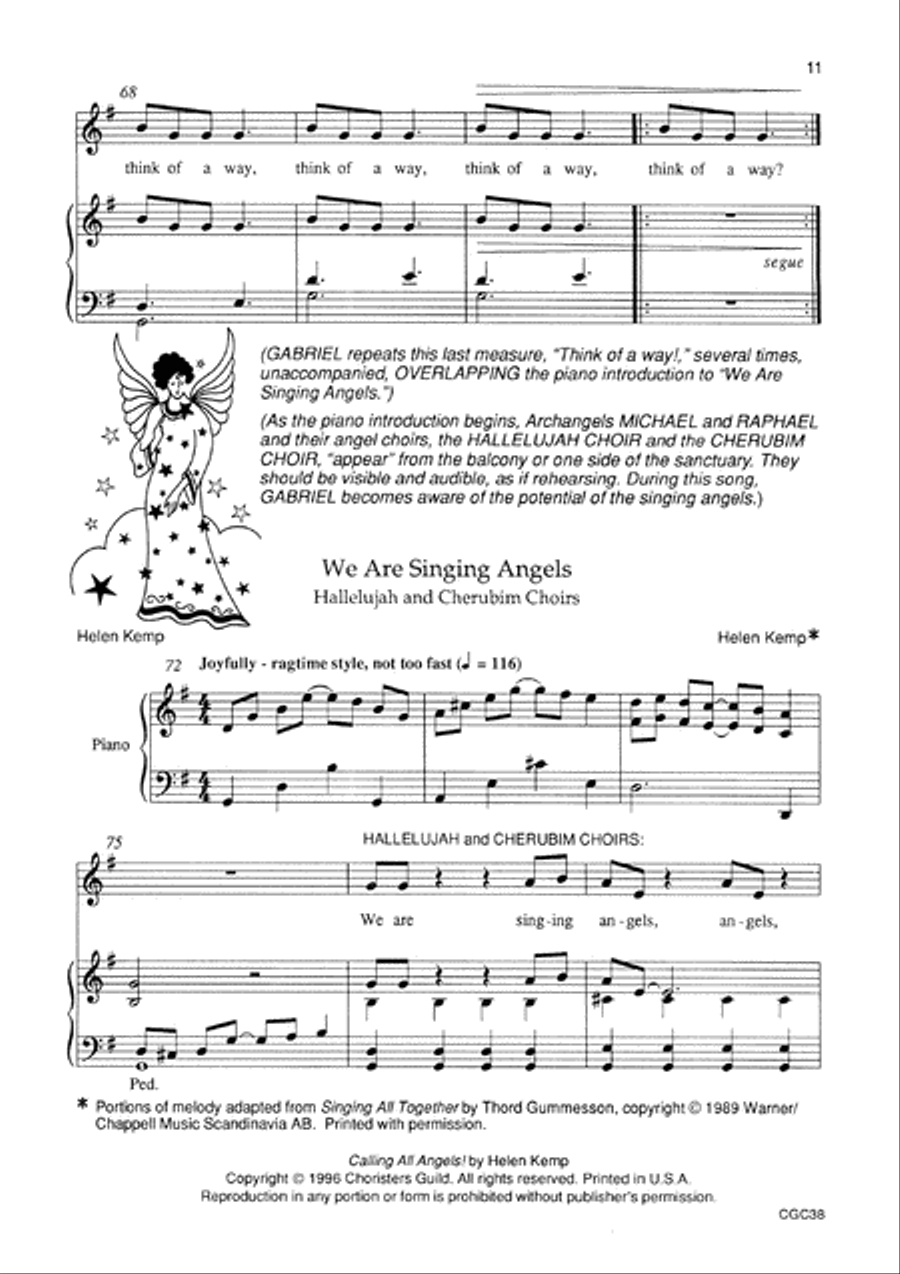 Calling All Angels (Score) Unison Choir scores gallery preview page 3