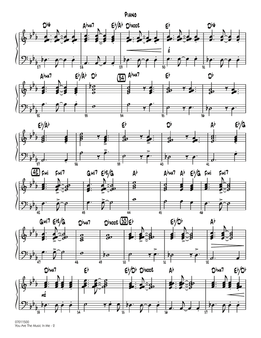 You Are The Music In Me (from High School Musical 2) - Piano Jazz Ensemble scores gallery preview page 2