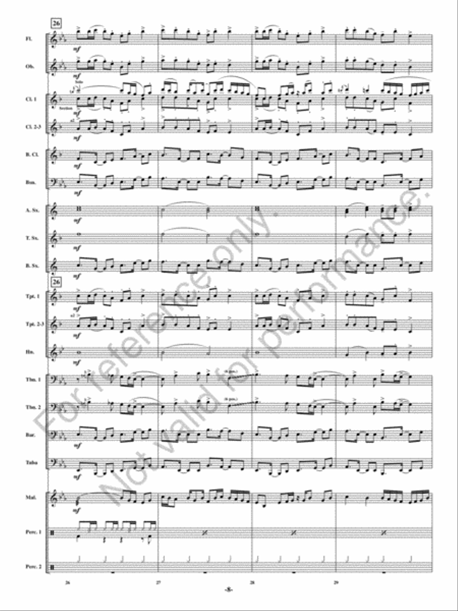 When Saint Nick Comes Marching In Concert Band scores gallery preview page 7