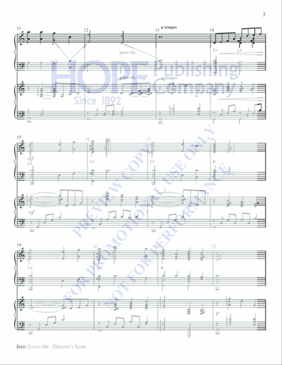 Jesus Loves Me Piano scores gallery preview page 3