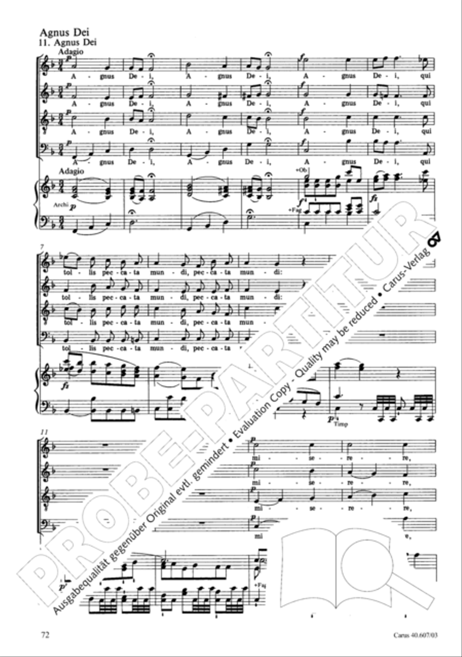Mass in time of war (Missa in tempore belli) 4-Part scores gallery preview page 79