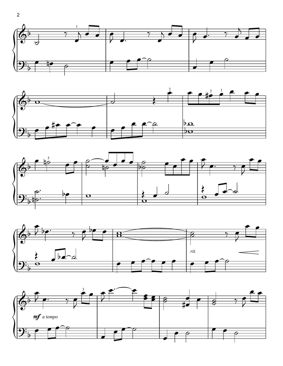 Tifa's Theme (from Final Fantasy VII) Easy Piano scores gallery preview page 2