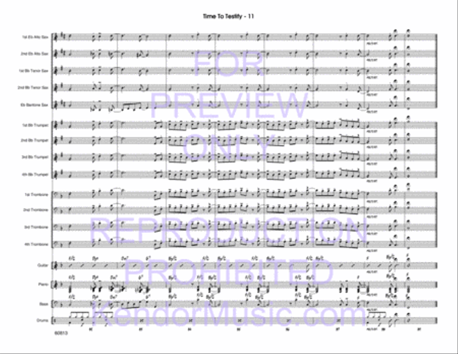 Time To Testify Jazz Ensemble scores gallery preview page 12