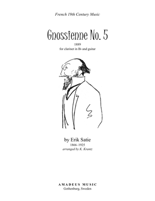 Gnossienne no. 5 for clarinet in Bb and guitar