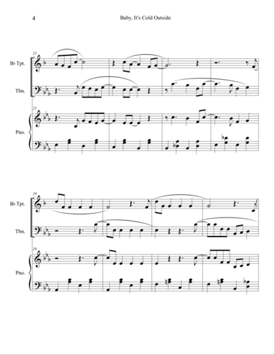 Baby, It's Cold Outside Brass Duet scores gallery preview page 4