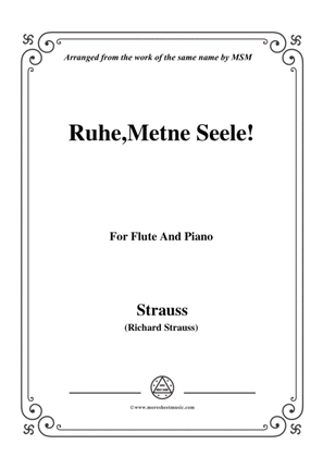 Book cover for Richard Strauss-Ruhe,Meine Seele!, for Flute and Piano