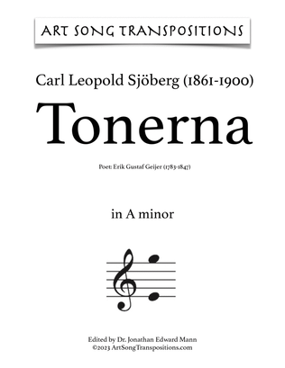 Book cover for SJÖBERG: Tonerna (transposed to A minor)
