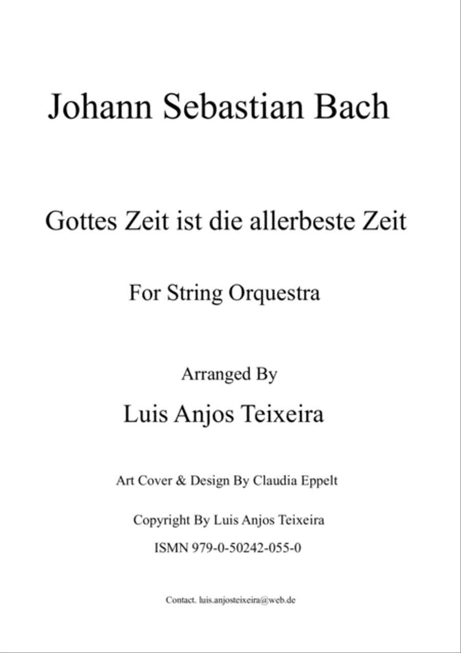 Gottes Zeit ist die allerbeste Zeit - For String Orquestra Large Ensemble scores gallery preview page 2