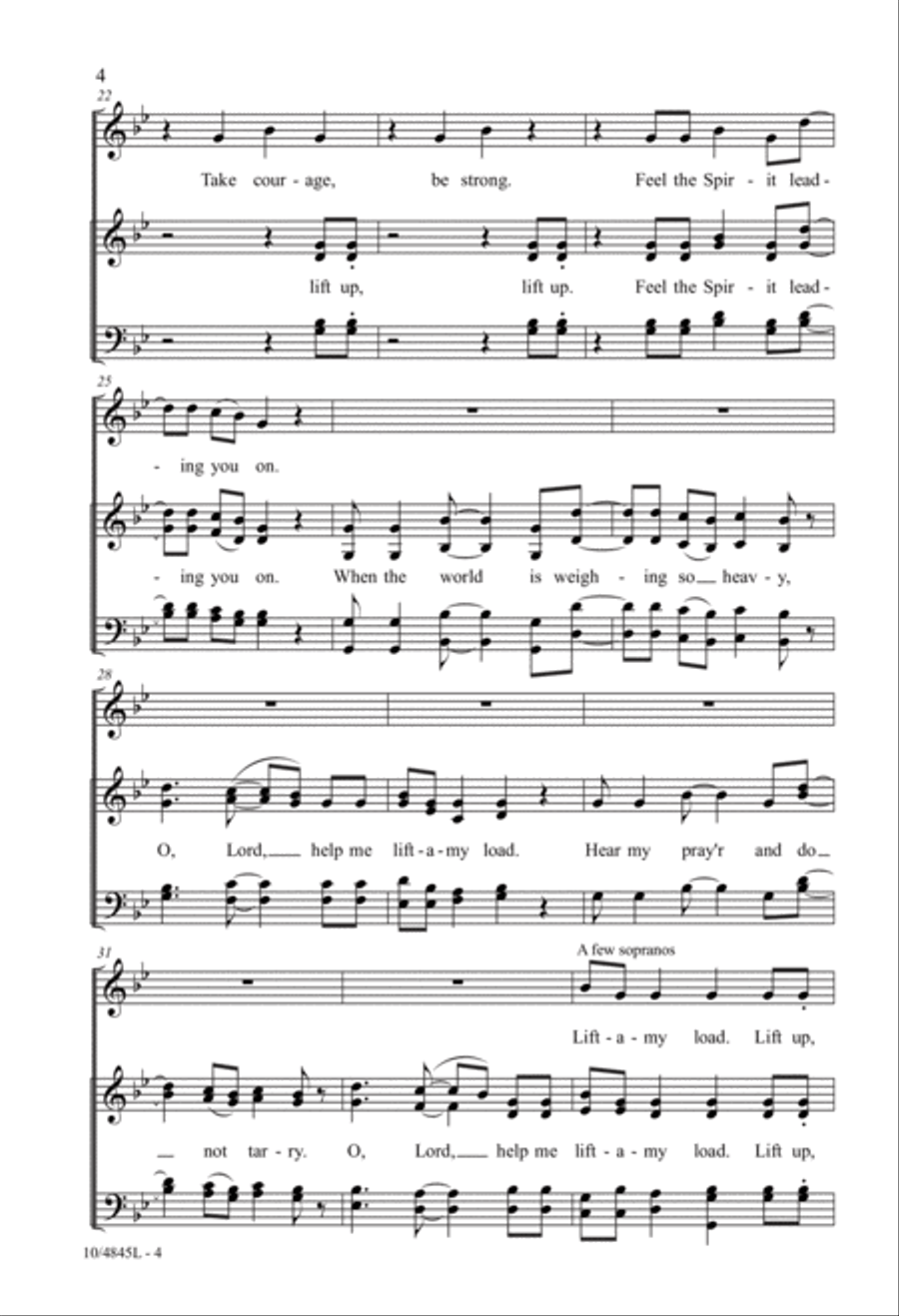 Help Me Lift-a-My Load 4-Part scores gallery preview page 4
