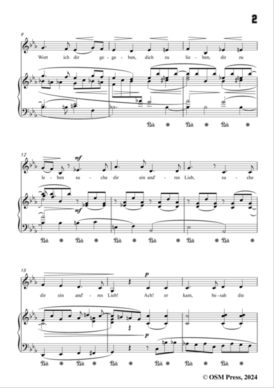 A. Jensen-Denke,denke,mein Geliebter,Op.30 No.4,in E flat Major Voice scores gallery preview page 3