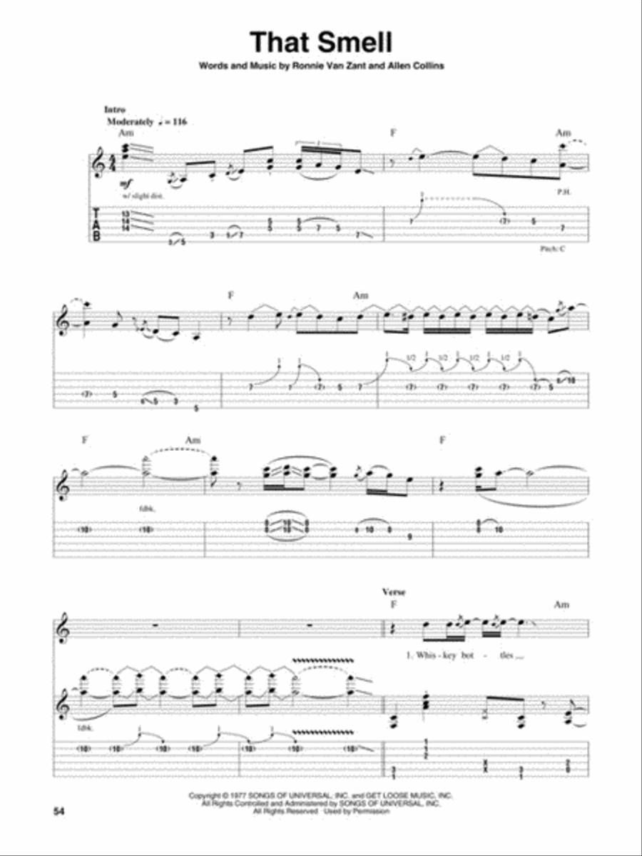 Lynyrd Skynyrd Guitar Tablature scores gallery preview page 5
