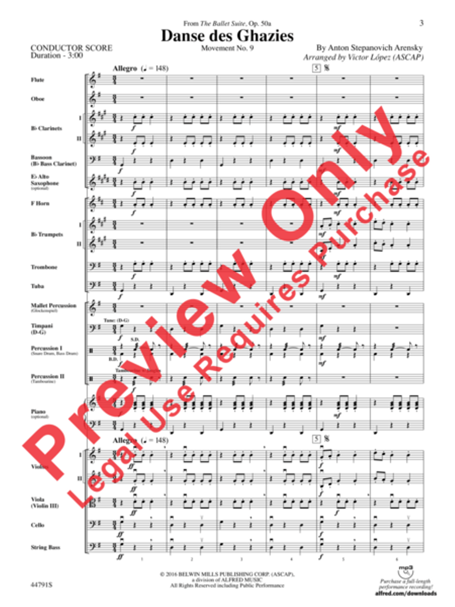 Danse des Ghazies Danse des Ghazies Full Orchestra scores gallery preview page 4