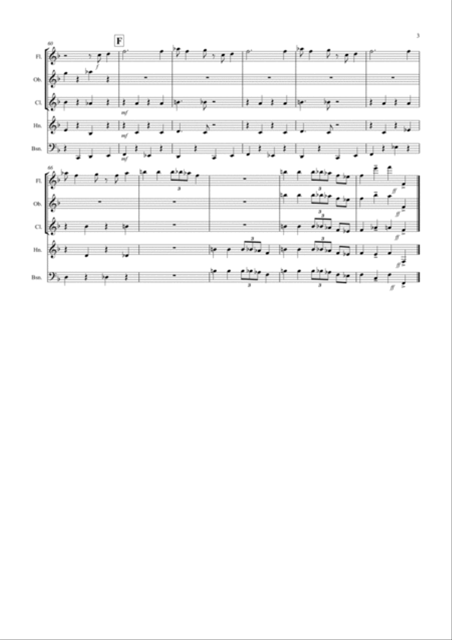Burnie's Stomp for Wind Quintet Woodwind Quartet scores gallery preview page 3