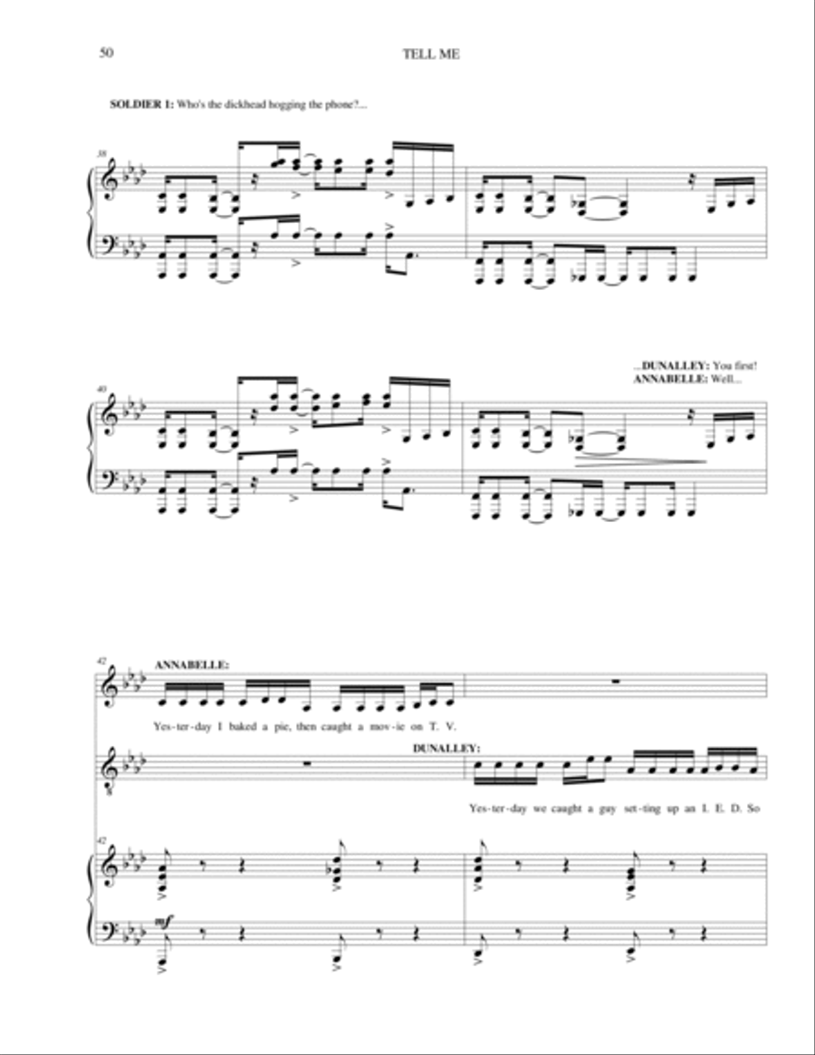 Tell Me Piano scores gallery preview page 6